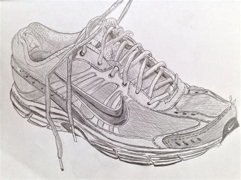 Trainer Sketch | Shoes drawing, Old shoes, Observational drawing