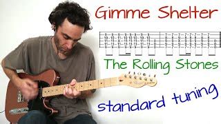 Rolling Stones - Gimme Shelter (in standard tuning) - Guitar lesson / tutorial / cover with tab ...