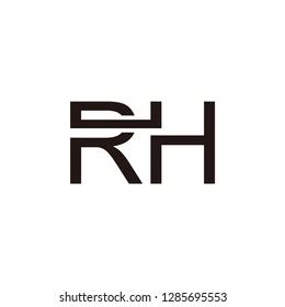 Rh Letter Vector Logo Stock Vector (Royalty Free) 1285695553 | Shutterstock