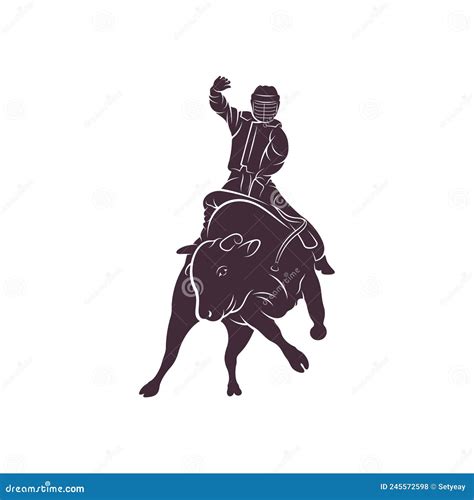 Bull Rider Design Vector Illustration, Creative Bull Rider Logo Design ...