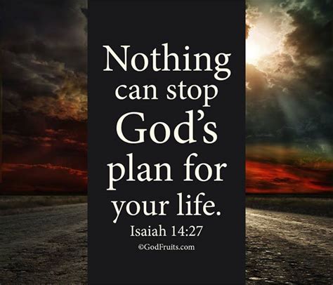 Nothing can stop God's plan for your life. - Isaiah 14:27