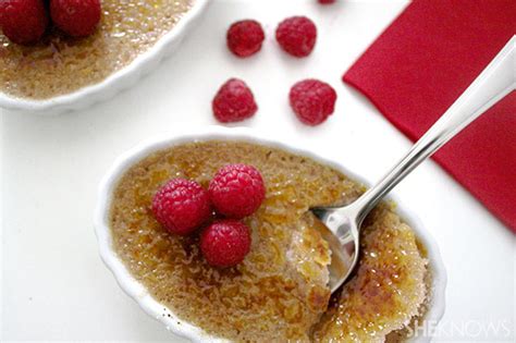 Valentine's Day raspberry crème brûlée