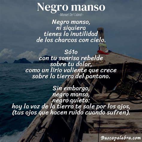 Poema Negro manso de Manuel Del Cabral - Análisis del poema