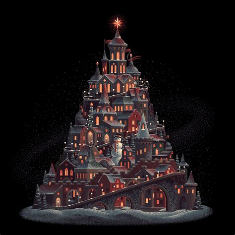 Christmas Old Town : r/Illustration