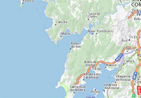 MICHELIN Porto do Son map - ViaMichelin