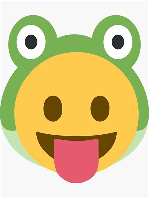 "Baby Emoji tongue out Frog Costume" Sticker for Sale by livaniaapparel | Redbubble