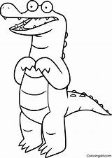 Max Crocodile Coloring Page  ColoringAll sketch template