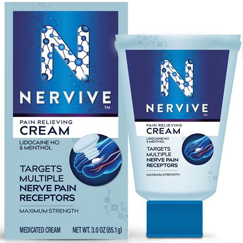 Nervive Pain Relieving Cream, Max Strength Topical Nerve Pain Reliever ...