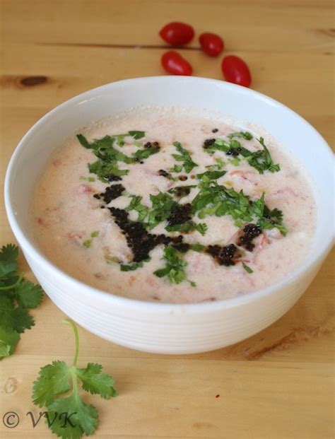 Tomato Curd Raita With Coconut| Thakkali Thayir Pachadi With Coconut