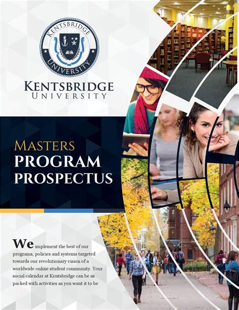 Kentsbridge University Masters Degree Prospectus | Brochure design layout, Brochure, Education ...