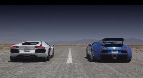 Bugatti Veyron Grand Sport vs Lamborghini Aventador Drag Race ...