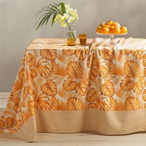 Caleffi Furniture Cover | Orange LEAF scarf cover sheet