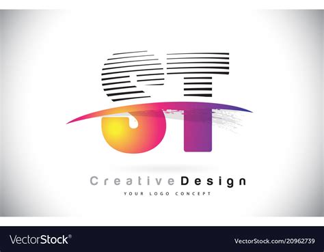 St s t letter logo design with creative lines Vector Image