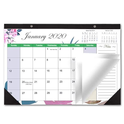 Desk Calendar 2020 Monthly Large Wall Calendar Planner with Plastic ...