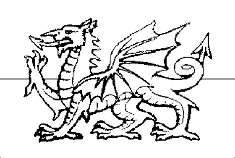 Wales flag coloring picture