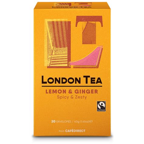 London Tea Company Fairtrade Zingy Lemon & Ginger Tea - 20 bags - The ...