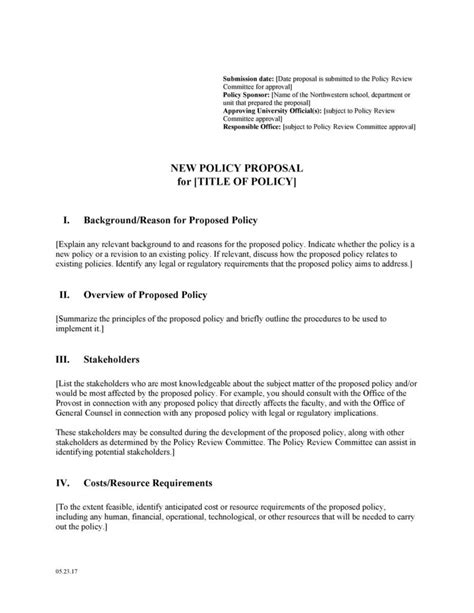 30 Professional Policy Proposal Templates [& Examples] ᐅ TemplateLab