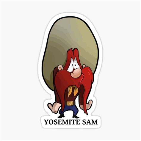 "Yosemite Sam cartoon" Sticker for Sale by ninebeko | Redbubble