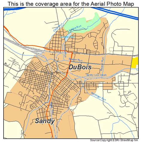 Aerial Photography Map of DuBois, PA Pennsylvania