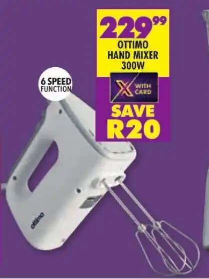 OTTIMO HAND MIXER 300W offer at Shoprite