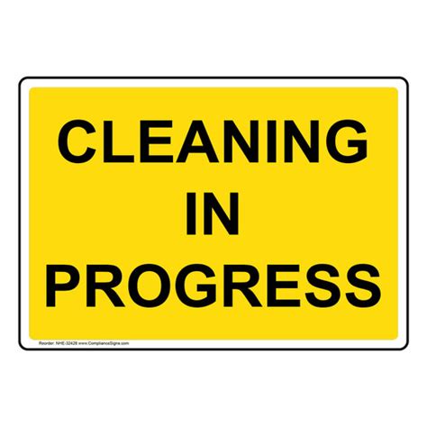 Facilities Housekeeping Sign - Cleaning In Progress