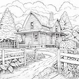 Rural Rustic Coloring Pages  Premium AI Generated Image sketch template