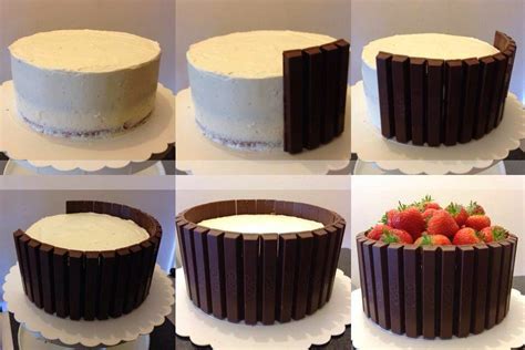 Mandy's baking journey: Strawberry Kit Kat cake