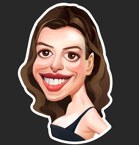 ArtStation - Celebrity Caricature - Anne Hathaway