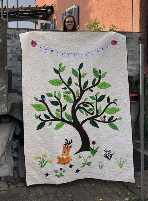 Finished my 4th quilt: Family Tree for my grandparents : r/quilting