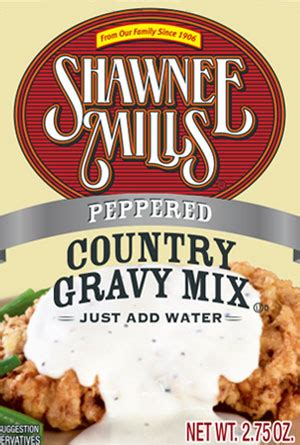 Peppered Country Gravy: 24 or 75 – 2.75 oz. packages - Shawnee Milling