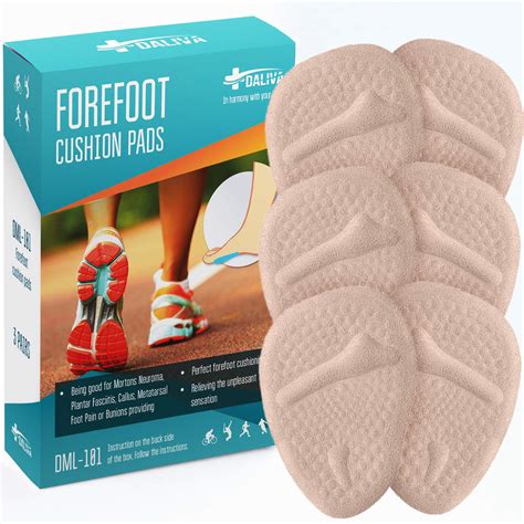 Buy Metatarsal Pads Ball of Foot Cushions (6PCS) - Forefoot Cushion Shoe Inserts For Men & Women ...