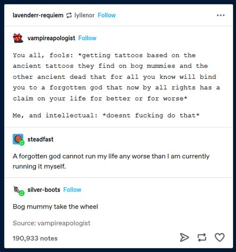 Bog mummy tattoos : r/tumblr