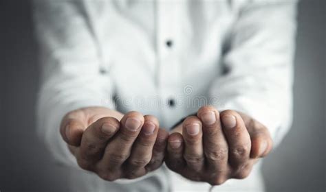 Man Showing Empty Hands. Giving Gesture Stock Image - Image of giving ...