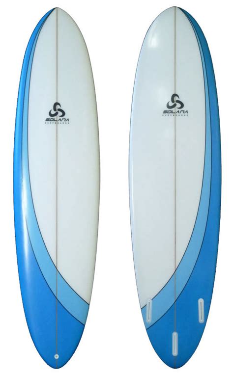 Blue Swoosh Hybrid Funboard Surfboard