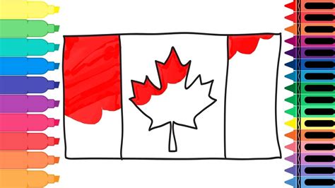 How to Draw the Canadian Flag - Drawing the Canada Flag - Art Colors for Kids | Tanimated Toys ...