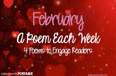 February A Poem Each Week (FREEBIE) - Notes from the Portable