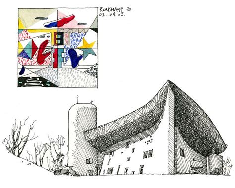 70 Ronchamp, Le Corbusier | Architecture drawing sketchbooks, Architecture sketch, Le corbusier