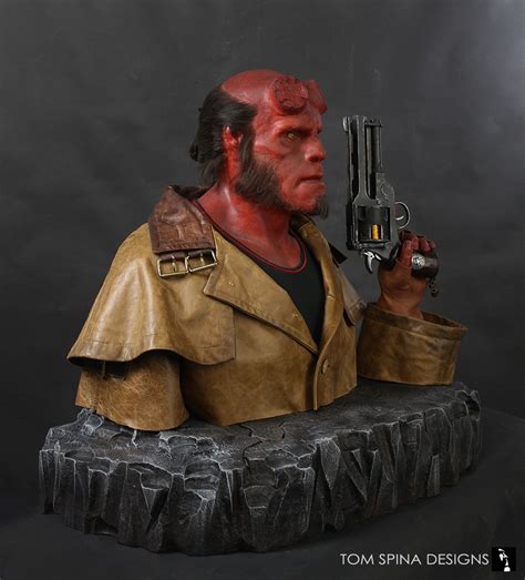 Hellboy Makeup Display Bust - Tom Spina Designs » Tom Spina Designs