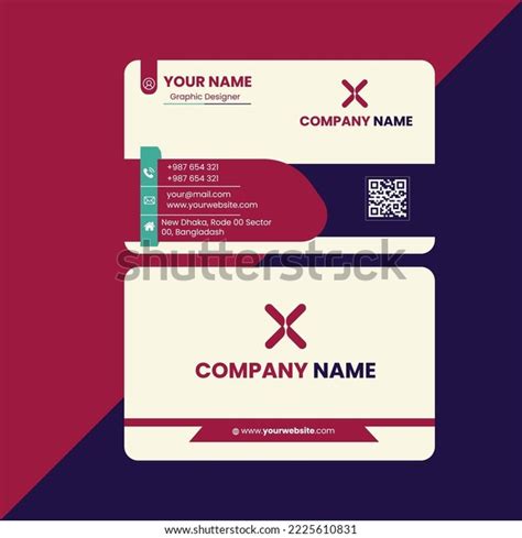 Minimal Modern Business Card Colour Combination Stock Vector (Royalty Free) 2225610831 ...