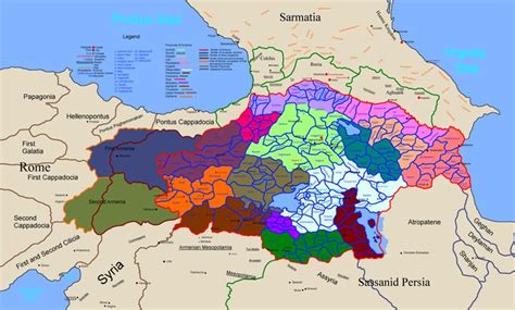 Map of the kingdom of Armenia and it’s provinces, cantons,... | Armenia, Historical maps, Map