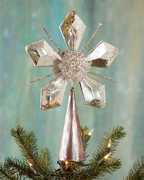 Mercury-Glass Star Christmas Tree Topper