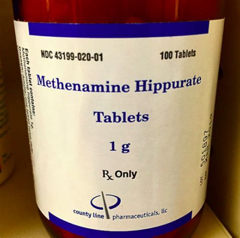 Methenamine (Hiprex, Urex)