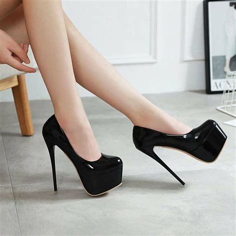 Black Platform High Heels