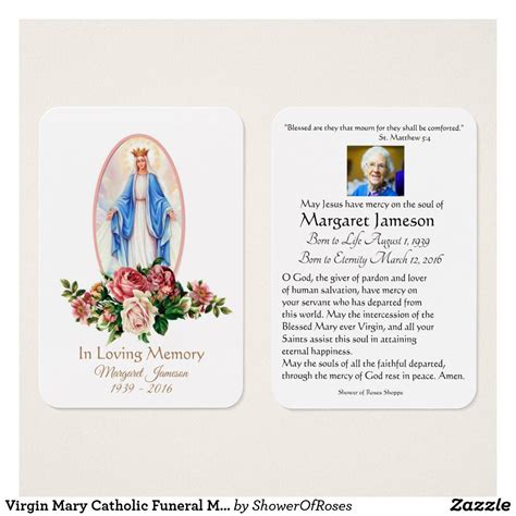 funeral prayer cards catholic - Kylee Eng