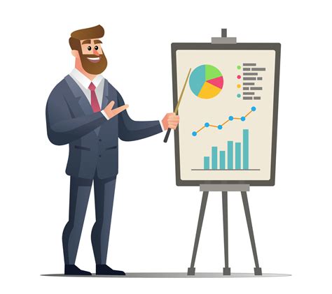 Businessman presenting diagram chart marketing concept. Business man ...