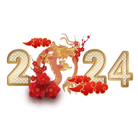 Chinese New Year Chinese New Year Chinese New Year 2024 Year Of The Dragon Red Red Gold ...