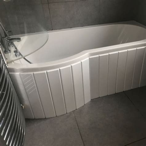 Custom Made Flexible Bath Panel ideal for P Shaped Shower Baths any ...