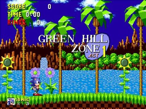 01 Cenário Tela Green Hill Zone Act 1 Sonic Mega (artesanal) - R$ 250 ...