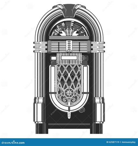 Jukebox - Automated Retro Music-playing Machine Stock Photo - Image: 62587119