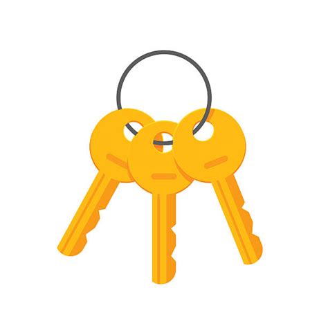 Key Ring Clip Art, Vector Images & Illustrations - iStock